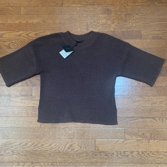 Massimo Dutti Womens 3/4 Sleeves Knit Sweater | S | Brown 5623/529 NEW!! - Picture 10 of 12